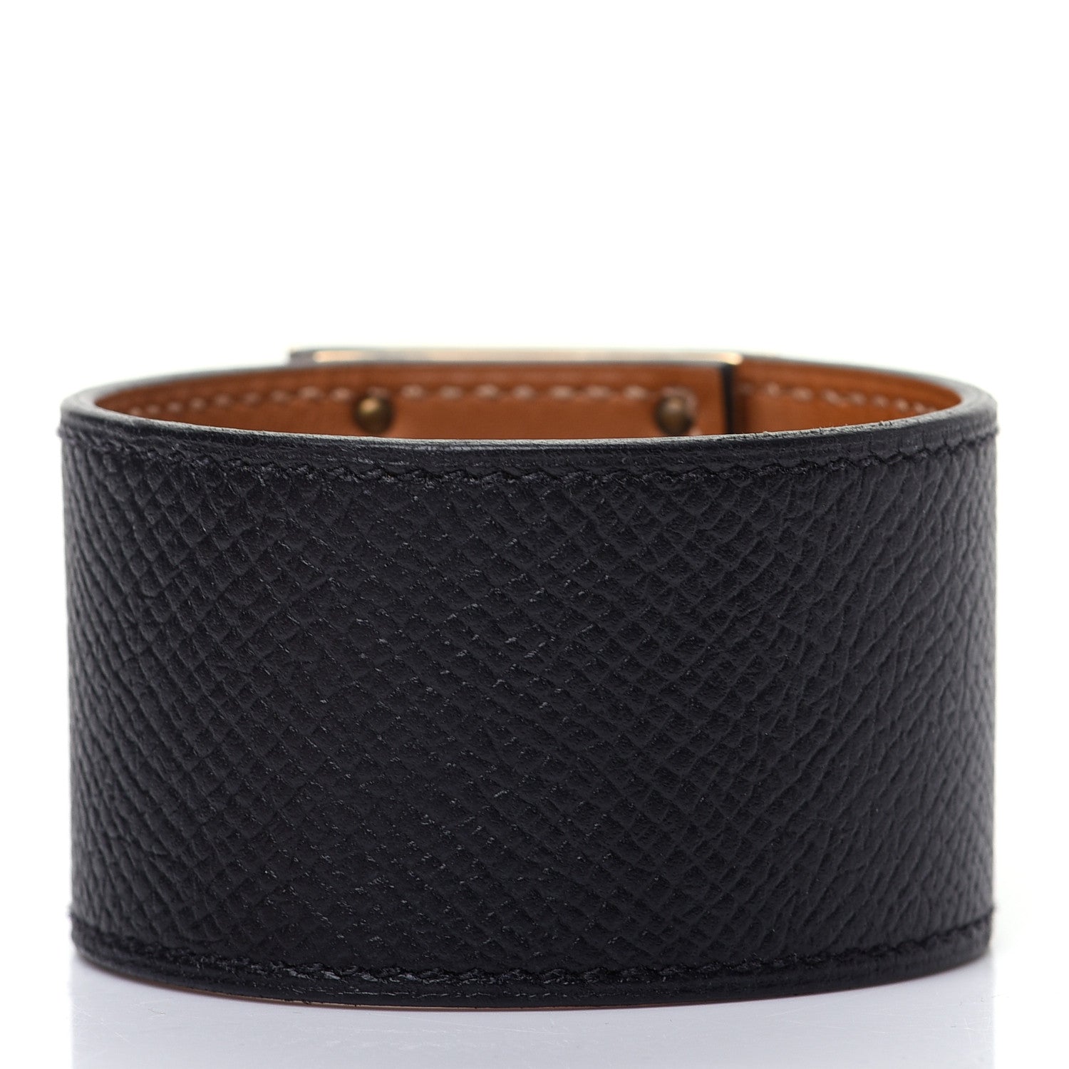 Hermes Epsom Kelly Dog Bracelet Black 3 of 6