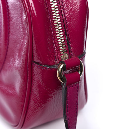 Gucci Soft Patent Small Soho Disco Bag Bright Bougainvillea 12 of 17