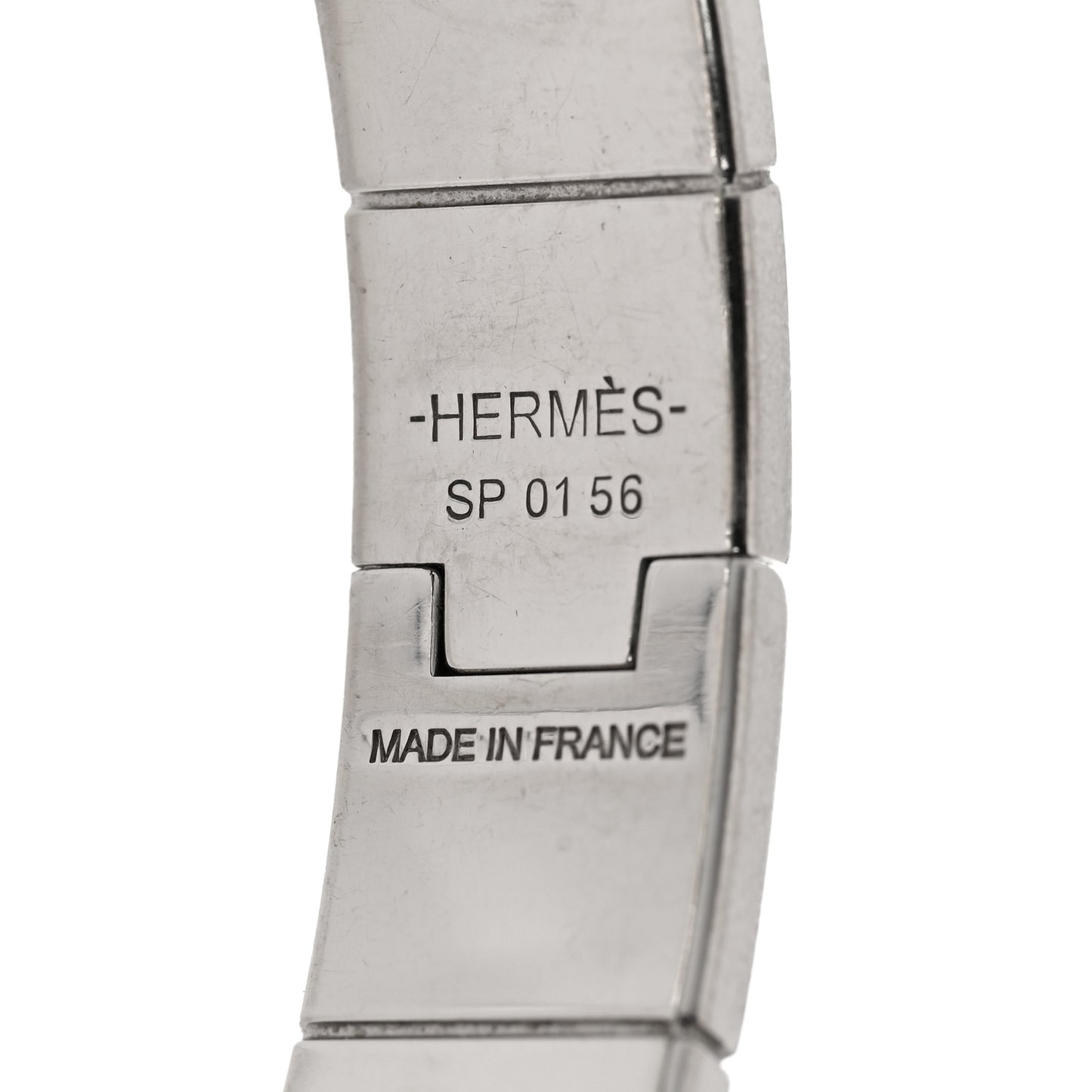 Enamel Charniere Uni Narrow Hinged Bracelet M Vert Bleuette