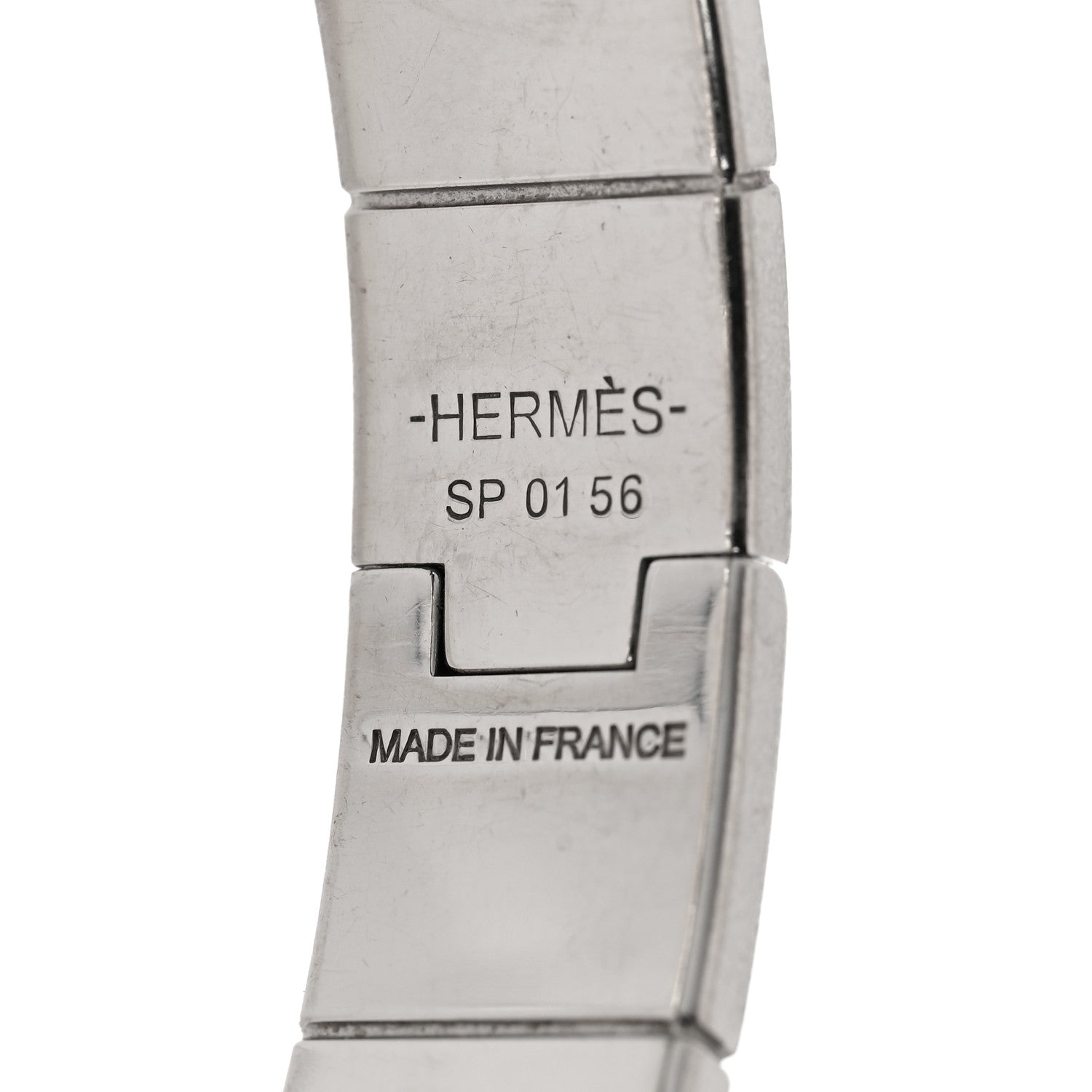 Hermes Enamel Charniere Uni Narrow Hinged Bracelet M Vert Bleuette 4 of 5