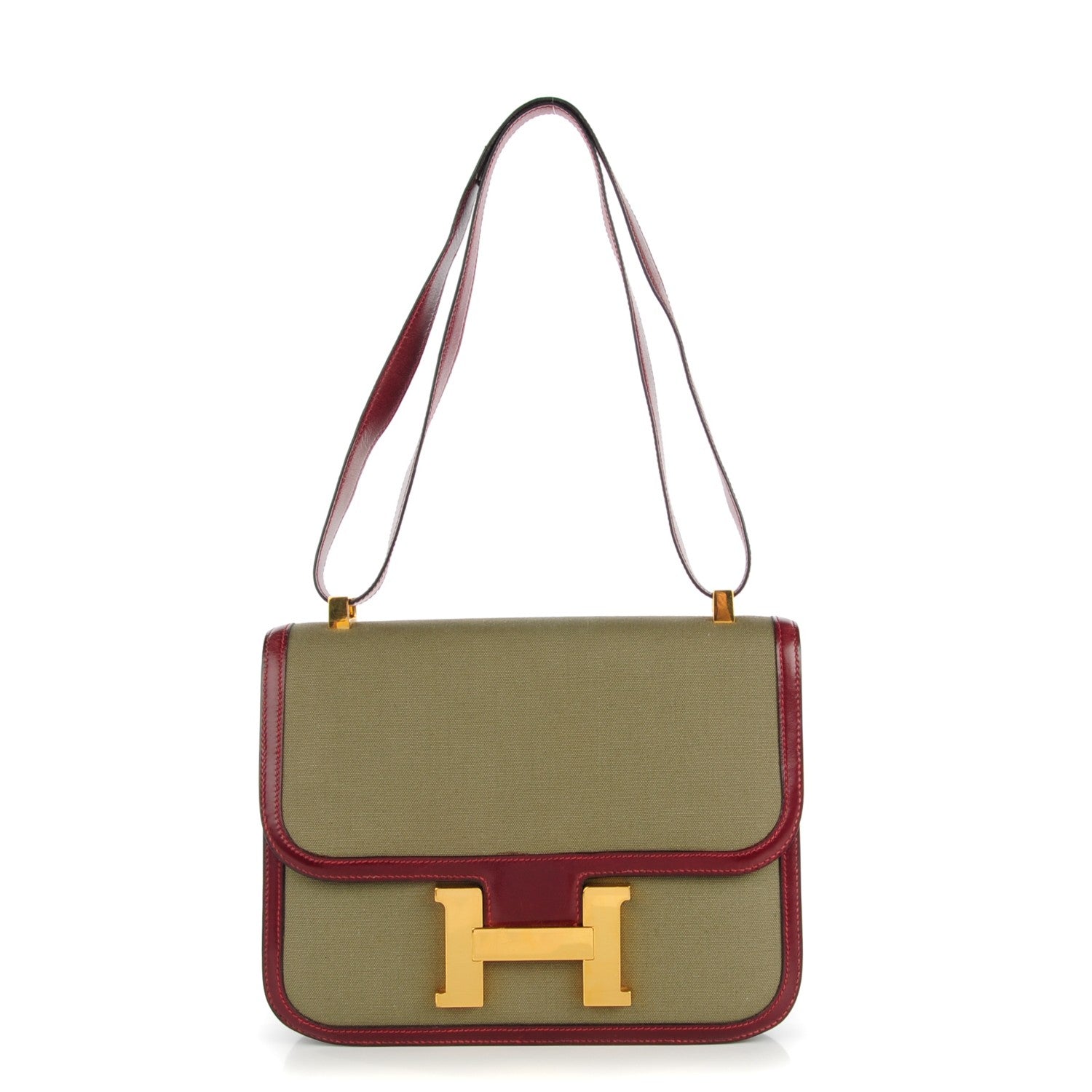 Hermes Box Toile Constance 23 Rouge H 1 of 10