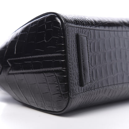 Givenchy Calfskin Crocodile Embossed Mini Antigona Black 8 of 11