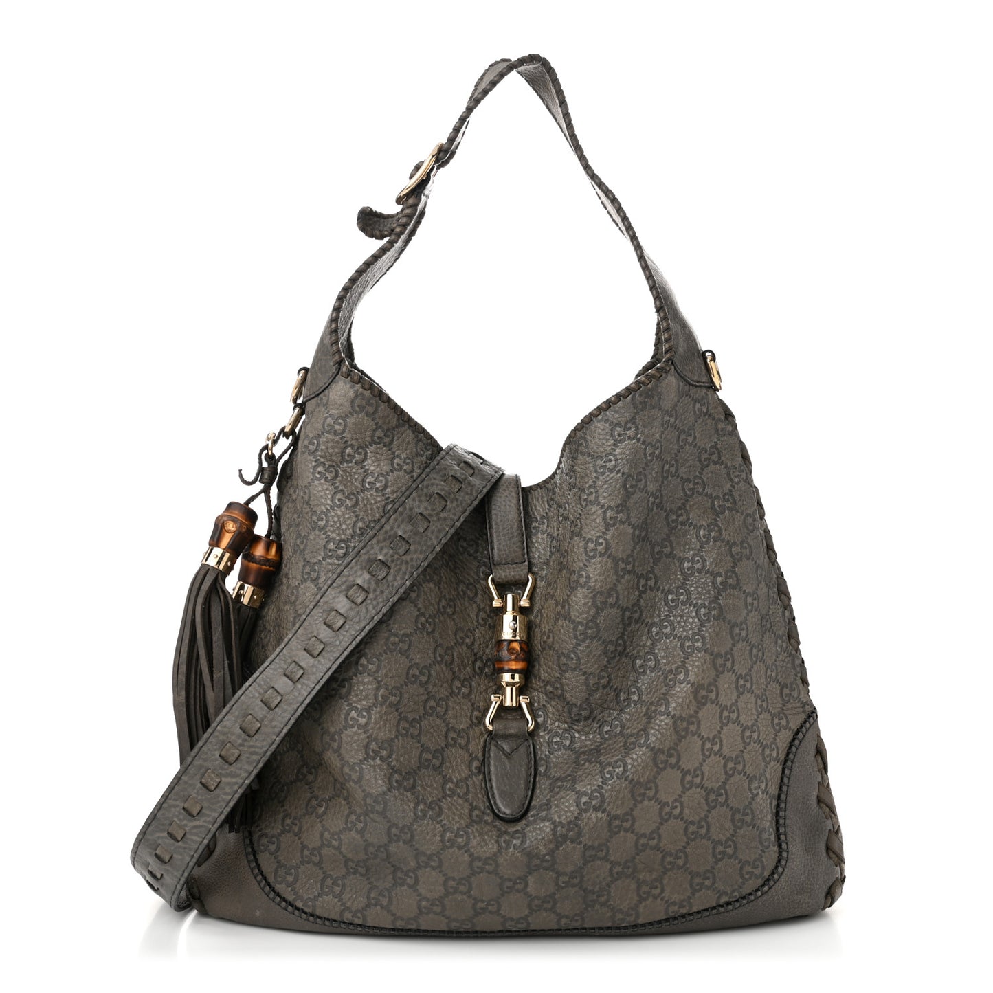 Guccissima Large New Jackie Hobo Military