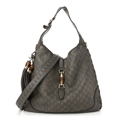 Gucci Guccissima Large New Jackie Hobo Military 1 of 10