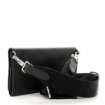 Burberry London Check Wallet with Detachable Strap Charcoal 3 of 9