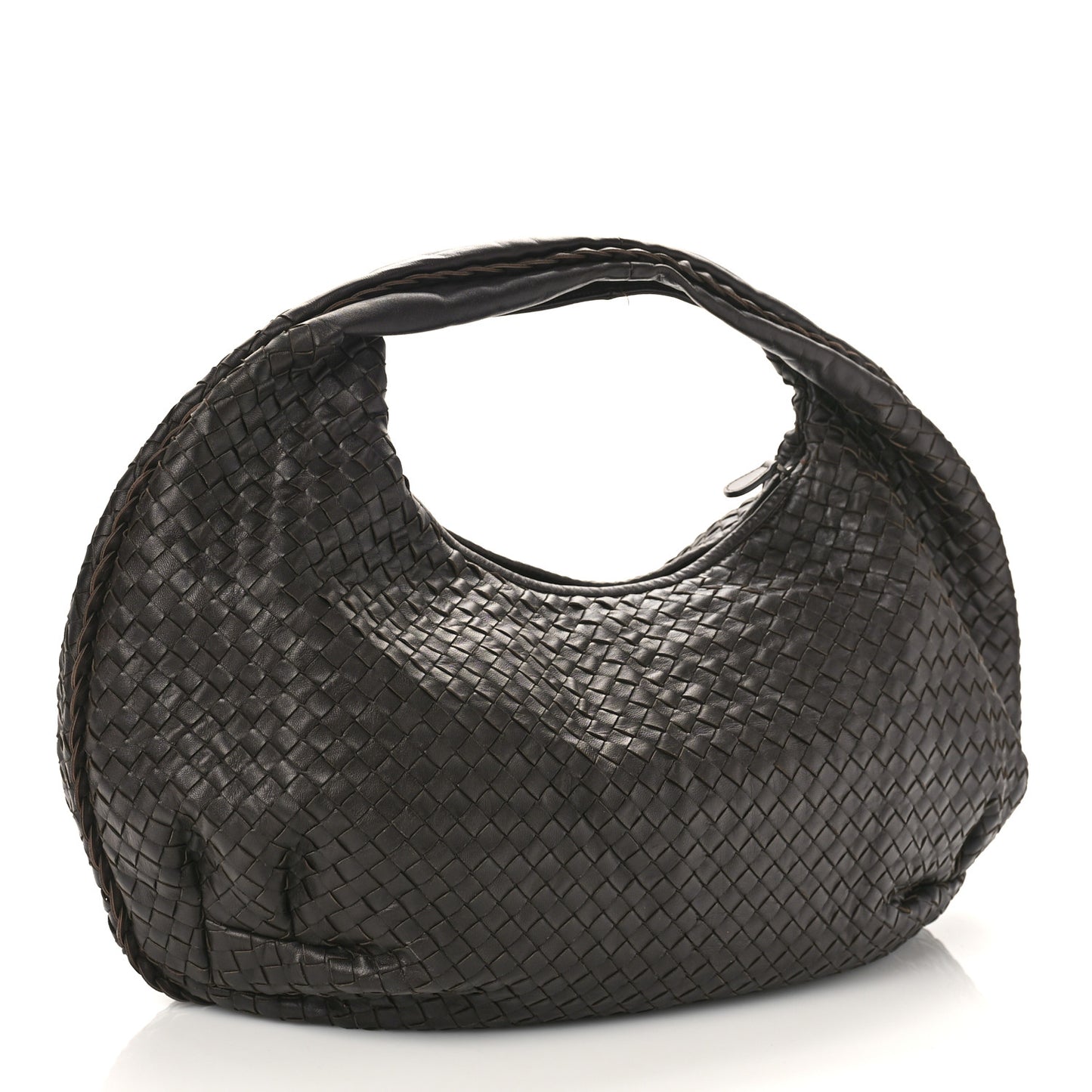 Nappa Intrecciato Large Veneta Hobo Ebano