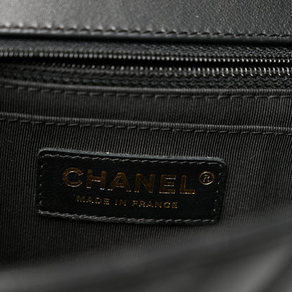 Chanel Calfskin Chevron Quilted Small Statement Flap Black 6 of 10