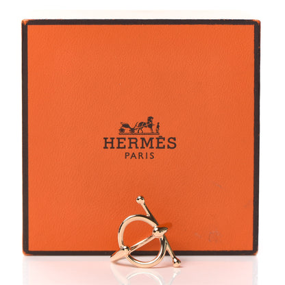 Hermes 18K Rose Gold PM Filet D'Or Ring 50 5.25 6 of 6
