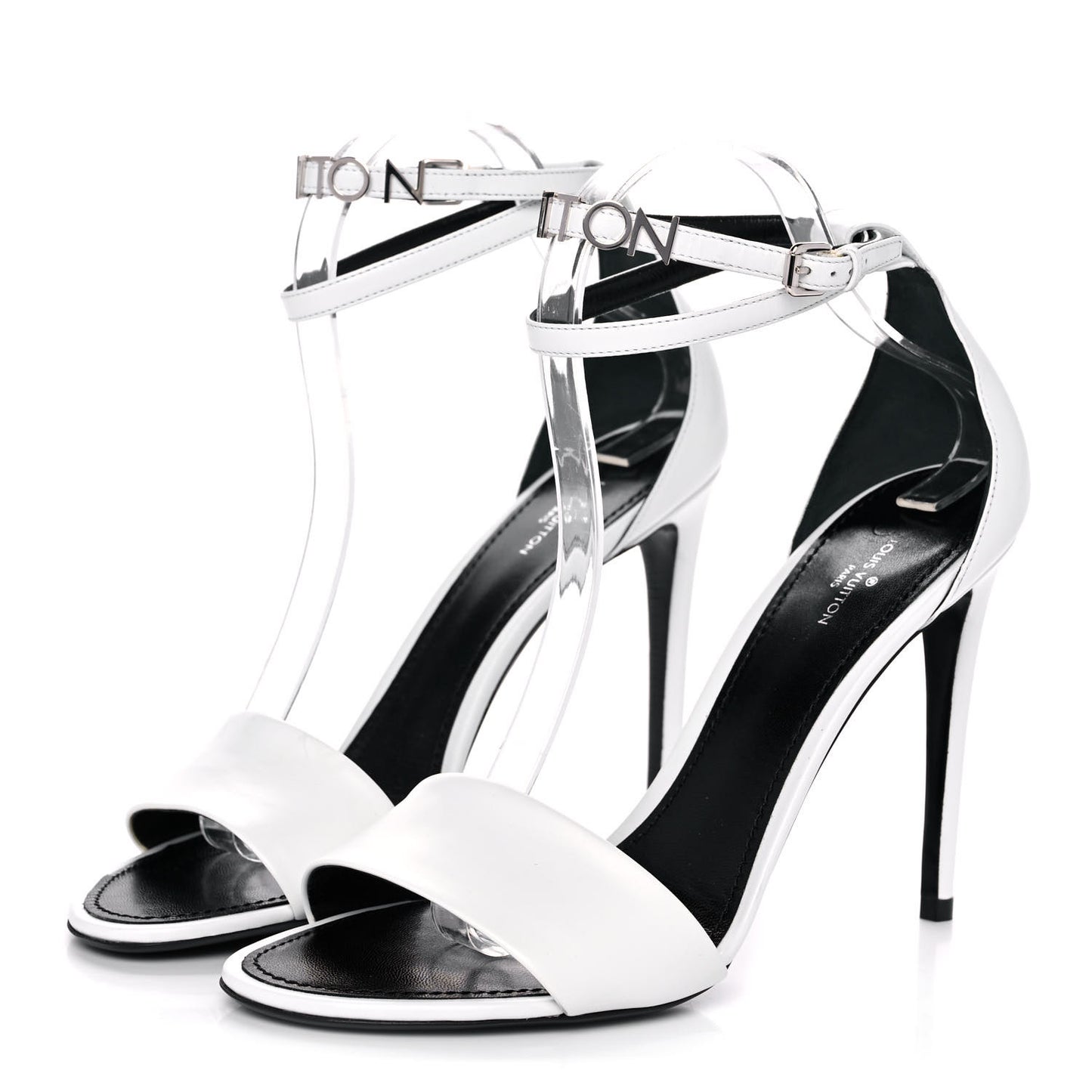 Calfskin Call Back Sandals 40 White