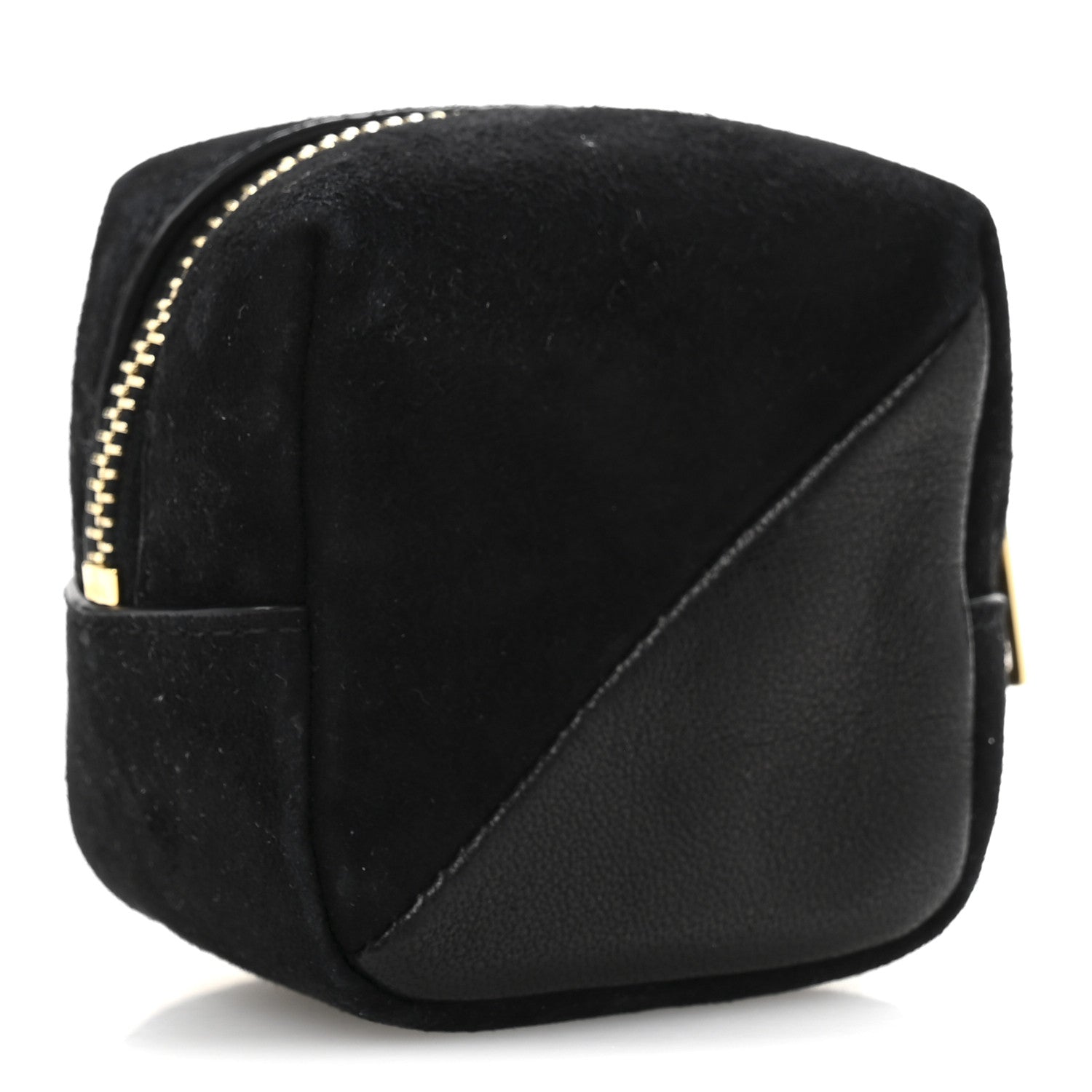Saint Laurent Suede Lambskin Jaime Cube Charm Keychain Black 3 of 10