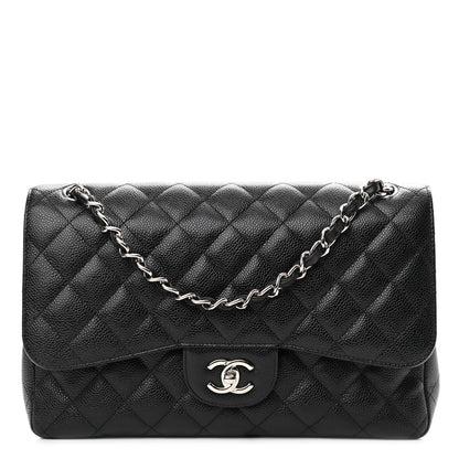 Chanel Caviar Quilted Jumbo Double Flap Black 1 of 12