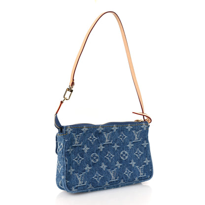 Louis Vuitton Monogram Pochette Accessories Cargo  Blue Denim 3 of 10