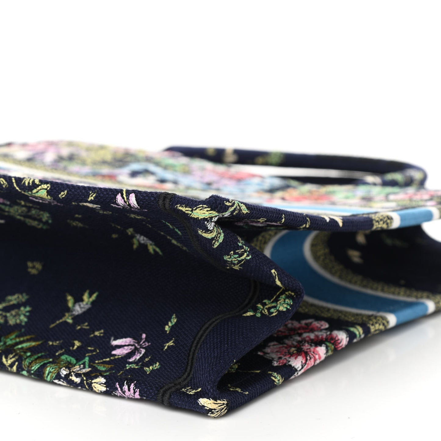 Canvas Embroidered Large D-Constellation Book Tote Blue Multicolor