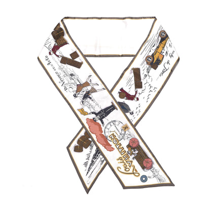 Louis Vuitton Silk LV Comics Bandeau Taupe 1 of 4