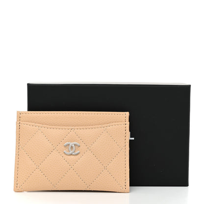 Chanel Caviar Quilted Card Holder Beige 9 of 9