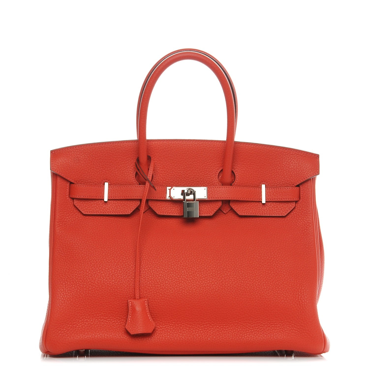 Hermes Taurillon Clemence Birkin 35 Rouge Pivoine 1 of 8