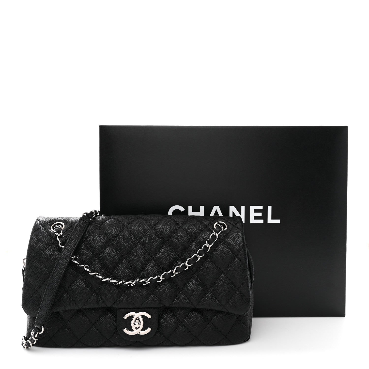 Chanel Caviar Quilted Jumbo Easy Flap Black 11 of 11