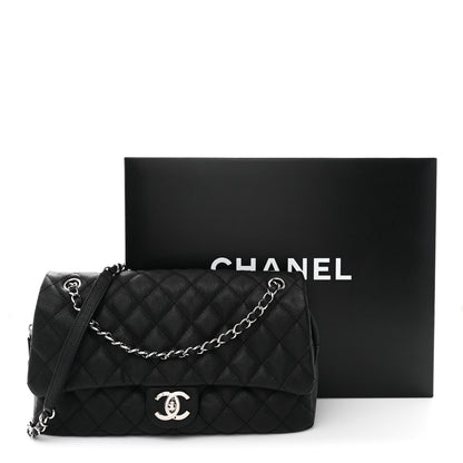Chanel Caviar Quilted Jumbo Easy Flap Black 11 of 11