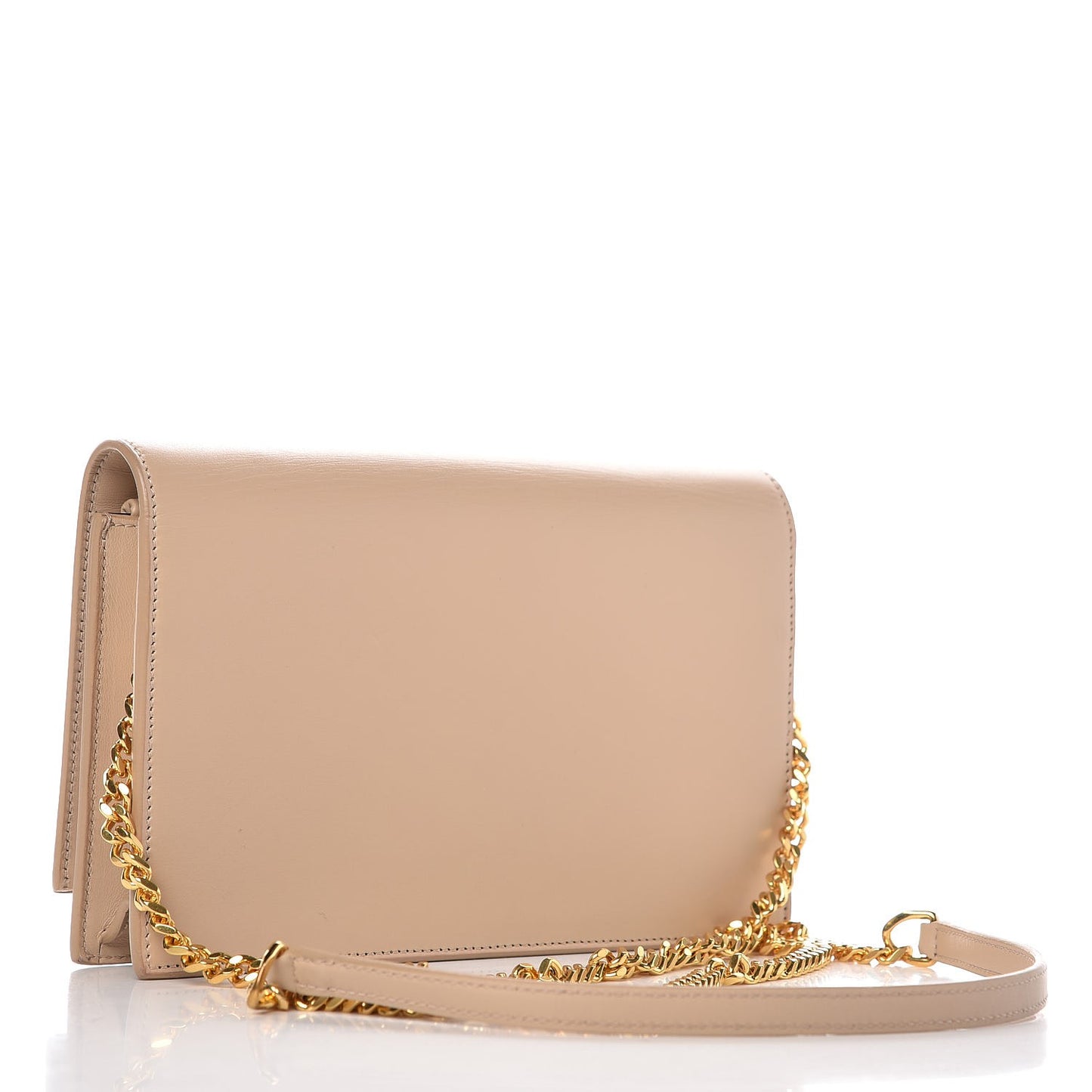 Smooth Calfskin Classic Monogram Kate Tassel Chain Wallet Nude Powder