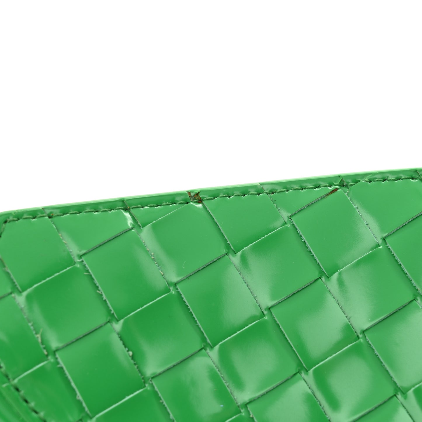 Brushed Calfskin Intrecciato Cradle Fold Over Shoulder Bag Parakeet