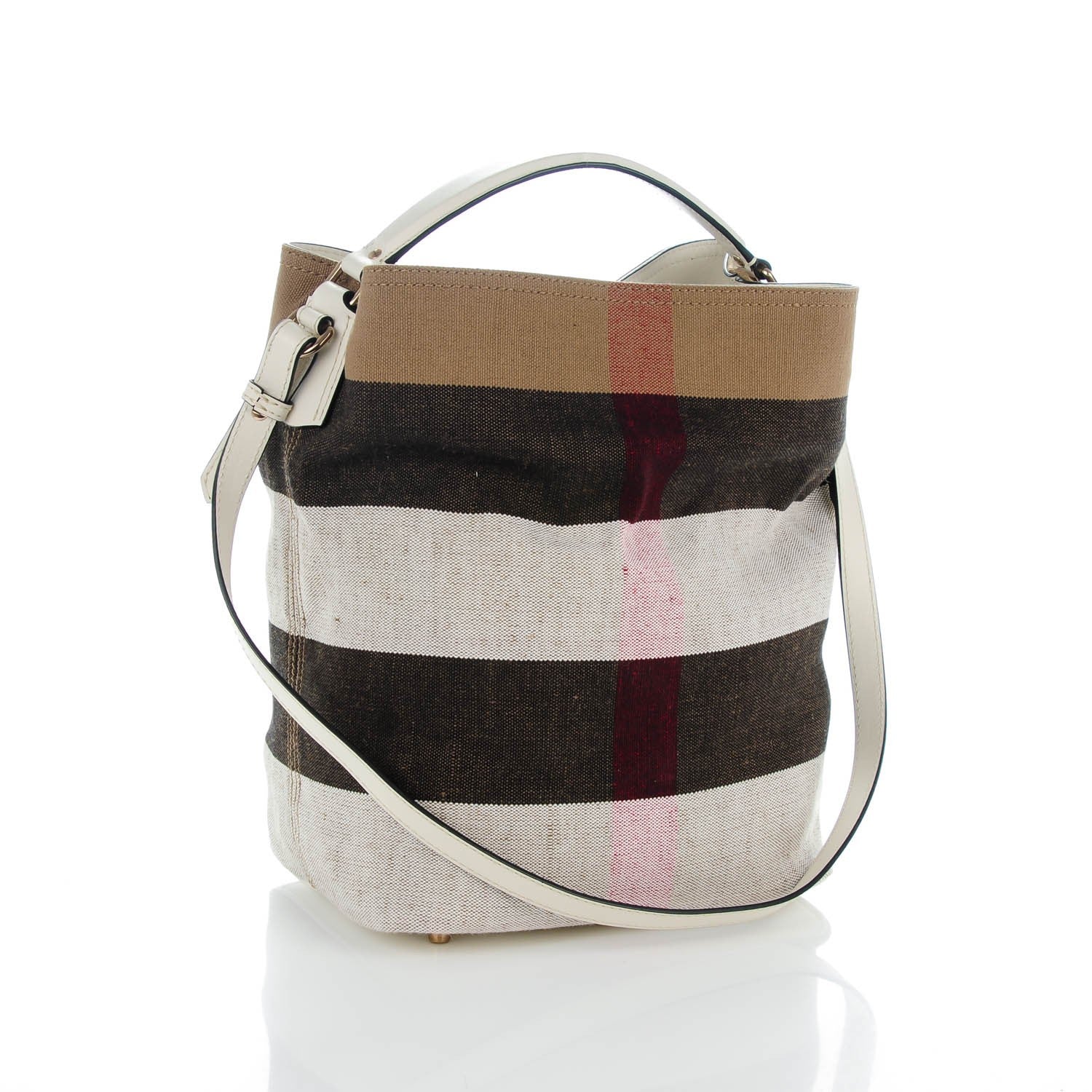 Burberry Canvas Mega Check Medium Ashby White 3 of 8