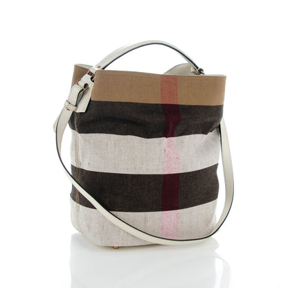 Burberry Canvas Mega Check Medium Ashby White 3 of 8