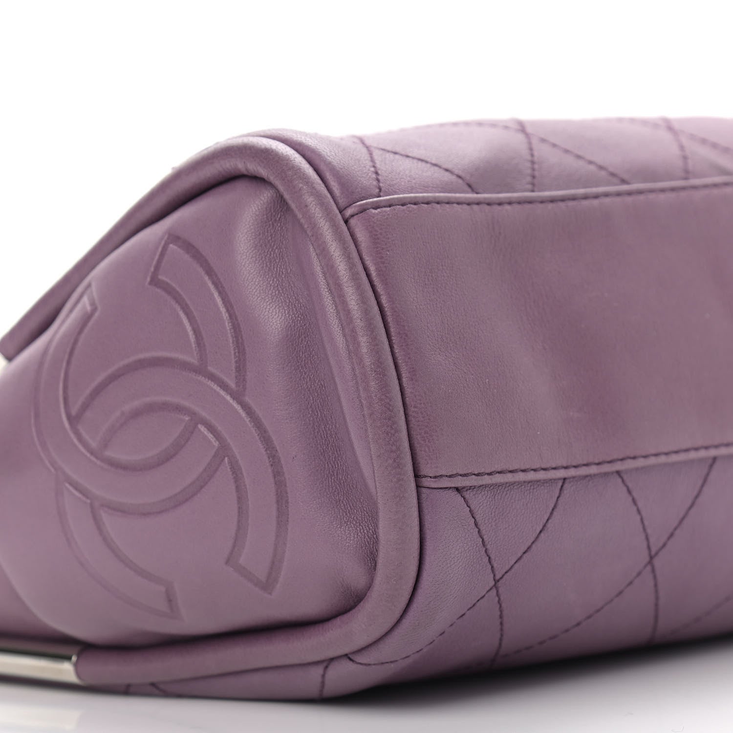 Chanel Lambskin Stitched Medium Ultimate Soft Tote Light Purple 7 of 10