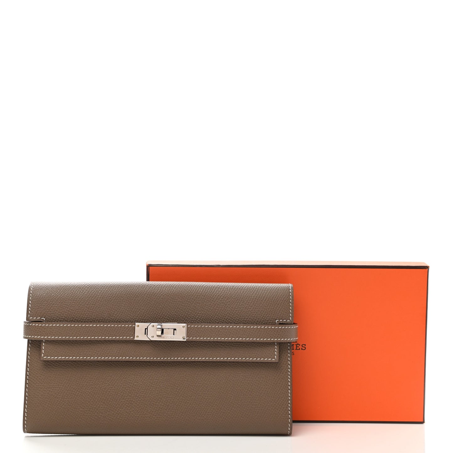 Epsom Kelly Longue Wallet Etoupe