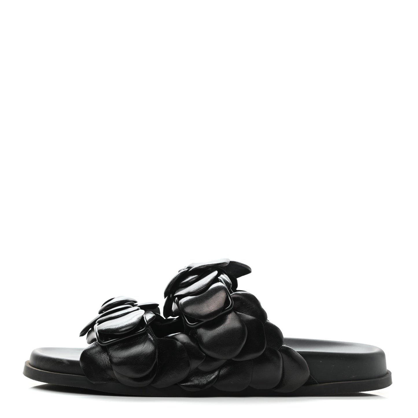 Kidskin Atelier 03 Rose Edition Double Buckle Slide Sandals 40 Black
