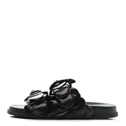 Valentino Garavani Kidskin Atelier 03 Rose Edition Double Buckle Slide Sandals 40 Black 1 of 9