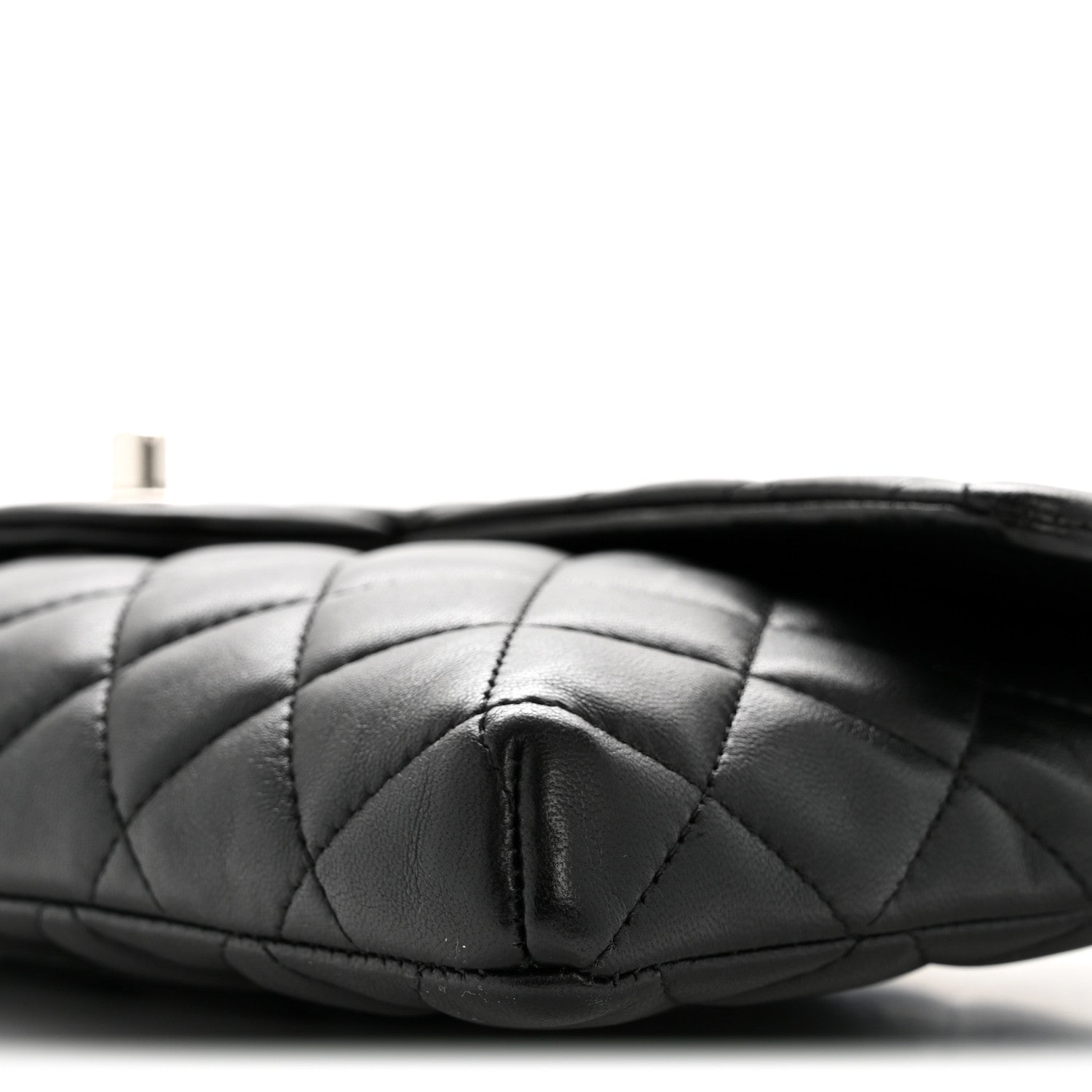Chanel Lambskin Quilted Flap Clutch Black 10 of 14