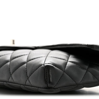 Chanel Lambskin Quilted Flap Clutch Black 10 of 14