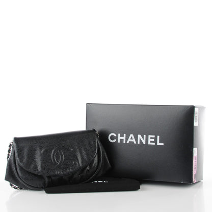 Chanel Caviar Half Moon Wallet On Chain WOC Black 5 of 9