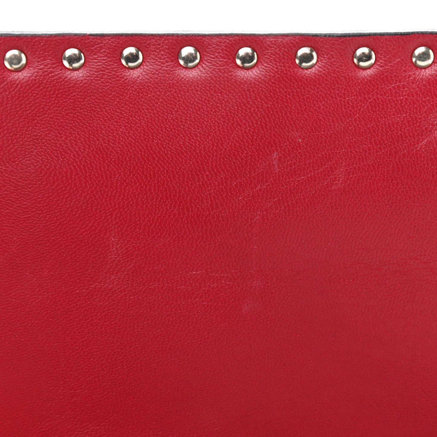 Nappa Rockstud Wristlet Clutch Light Stone