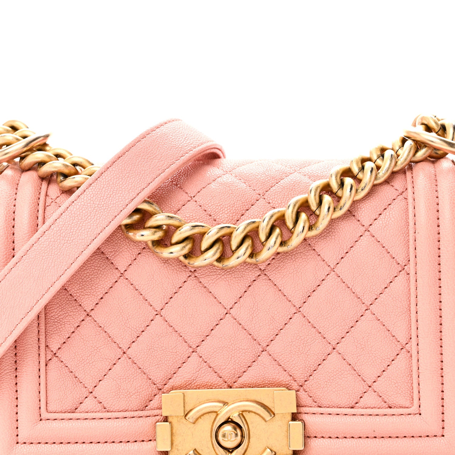 Chanel Caviar Quilted Small Boy Flap Pink 8 of 10