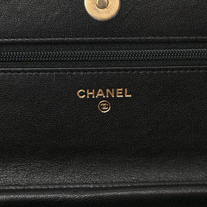 Chanel Lambskin Quilted Infinity Wallet On Chain WOC Black 6 of 14