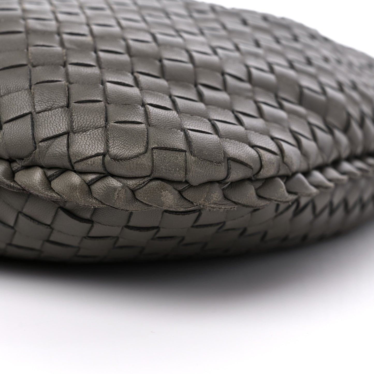 Nappa Intrecciato Small Veneta Hobo Grey