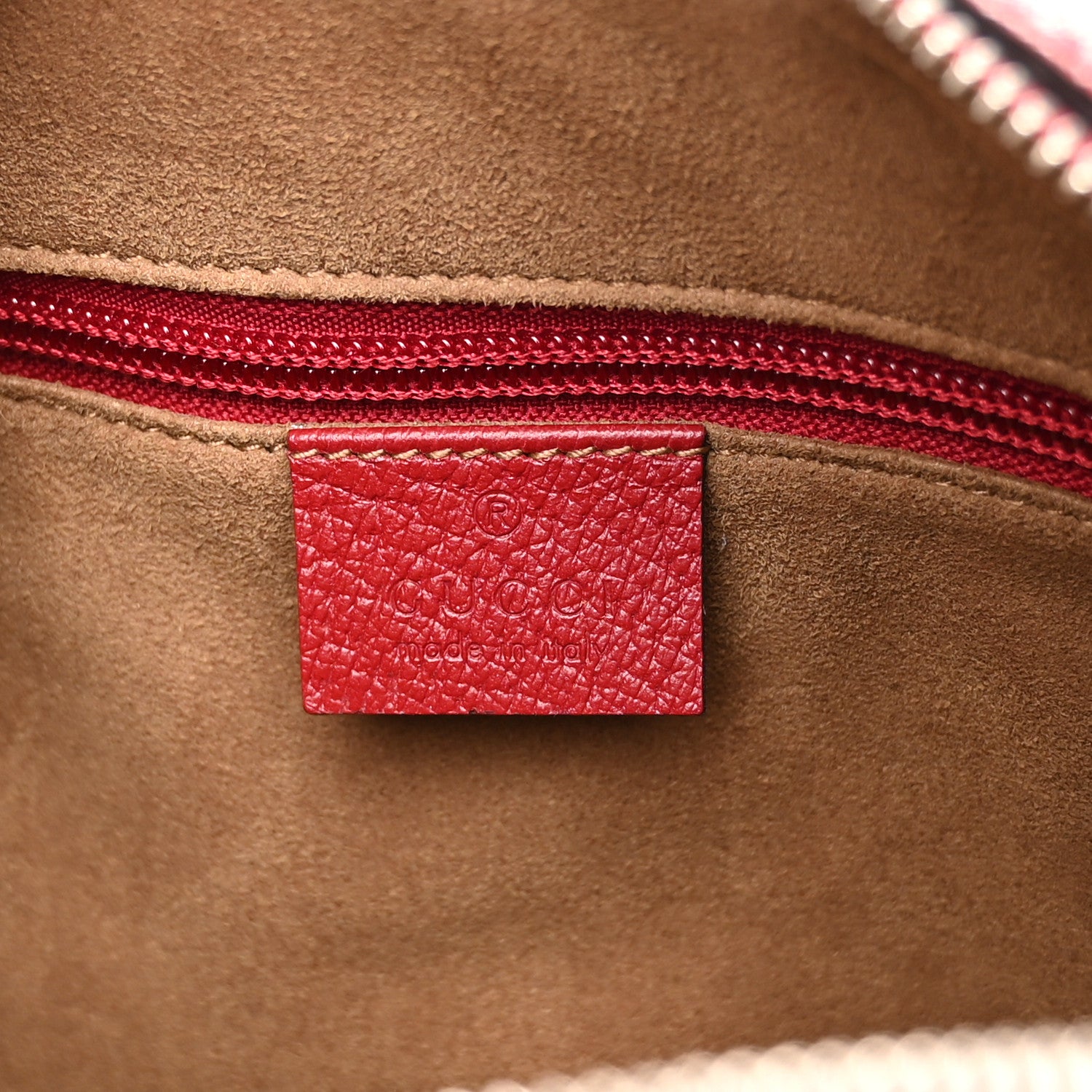 Gucci GG Supreme Monogram Tian Web Camera Bag Beige Multicolor Red 6 of 10