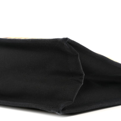 Saint Laurent Canvas Calfskin Leopard Print Rive Gauche Noe Tote Natural Black 10 of 14