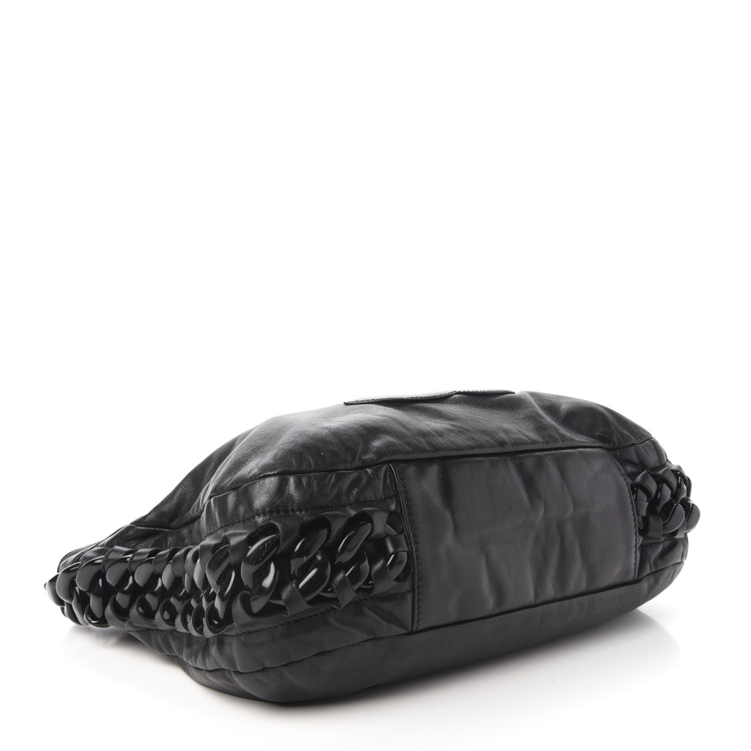 Chanel Calfskin Modern Chain Rhodoid Hobo Black 4 of 11