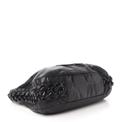Chanel Calfskin Modern Chain Rhodoid Hobo Black 4 of 11
