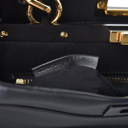 Fendi Vitello Seta Shiny Nappa Medium Peekaboo Iconic Satchel Black 8 of 8