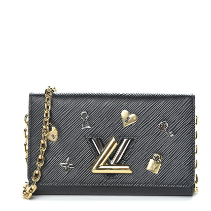 Louis Vuitton Epi Love Lock Twist Chain Wallet Black 1 of 10