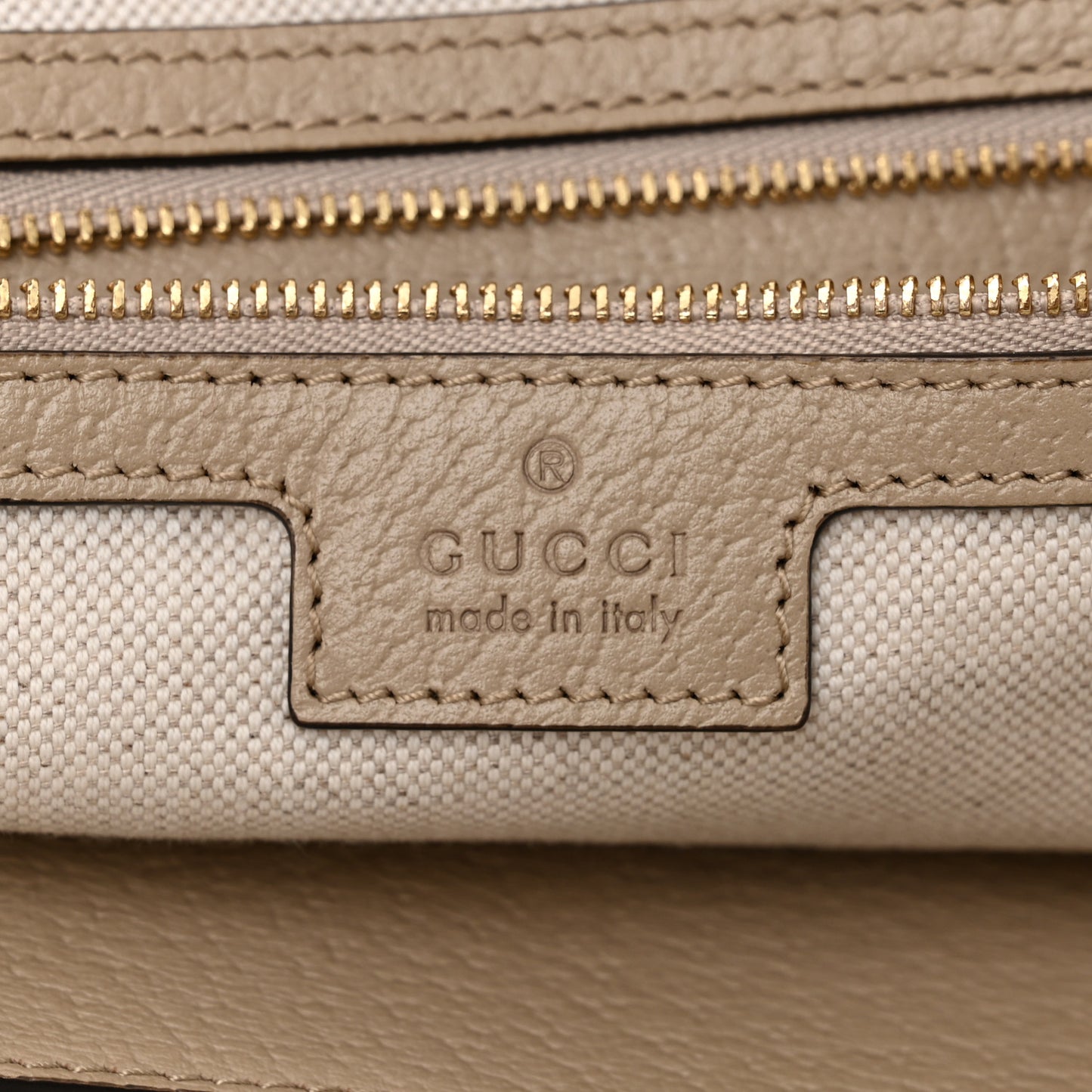 GG Supreme Monogram Textured Dollar Calfskin Web Medium Ophidia Shopping Tote Beige Mystic White Oatmeal