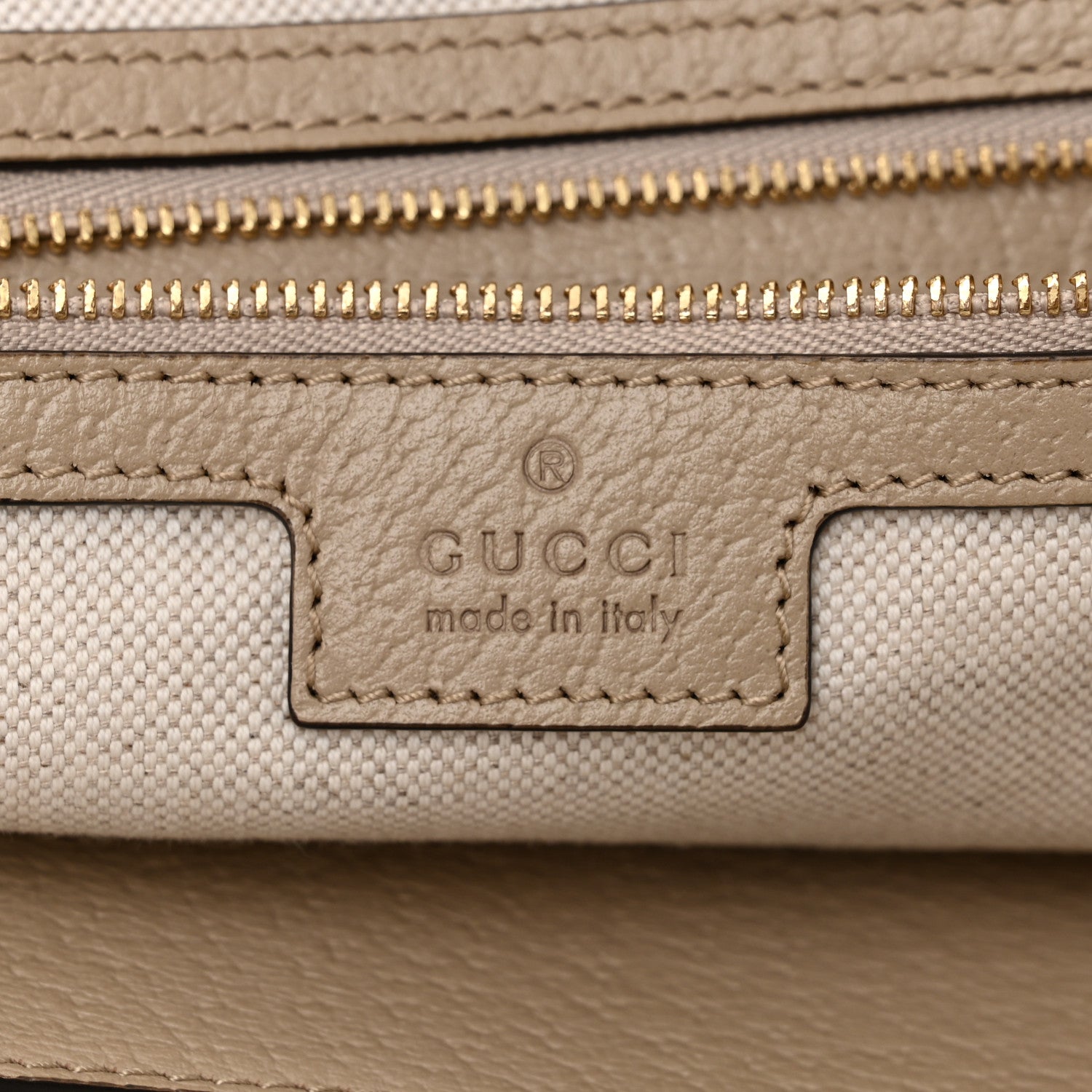 Gucci GG Supreme Monogram Textured Dollar Calfskin Web Medium Ophidia Shopping Tote Beige Mystic White Oatmeal 6 of 11