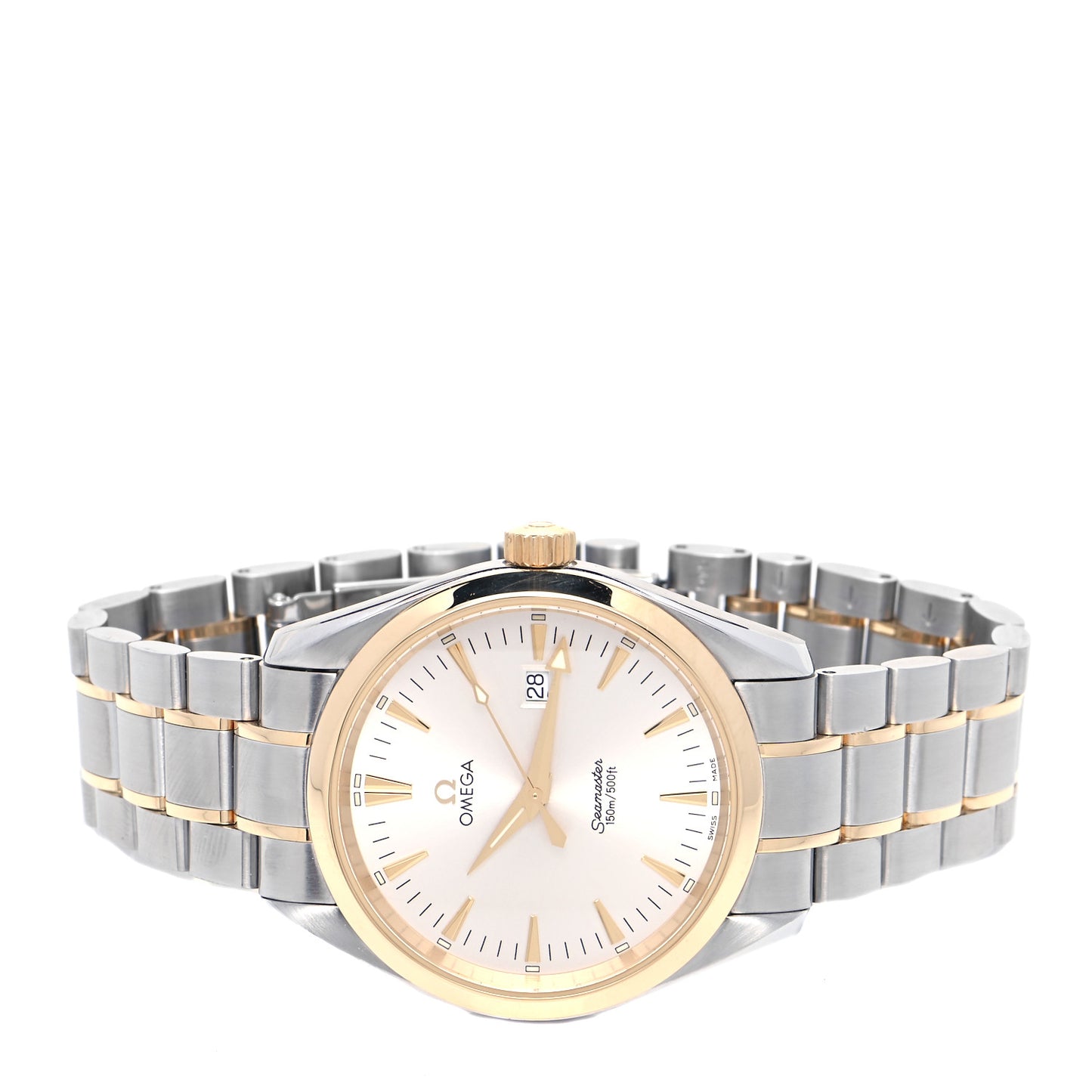 Stainless Steel 18K Yellow Gold 39mm Seamaster Aqua Terra Quartz Watch 2317.30