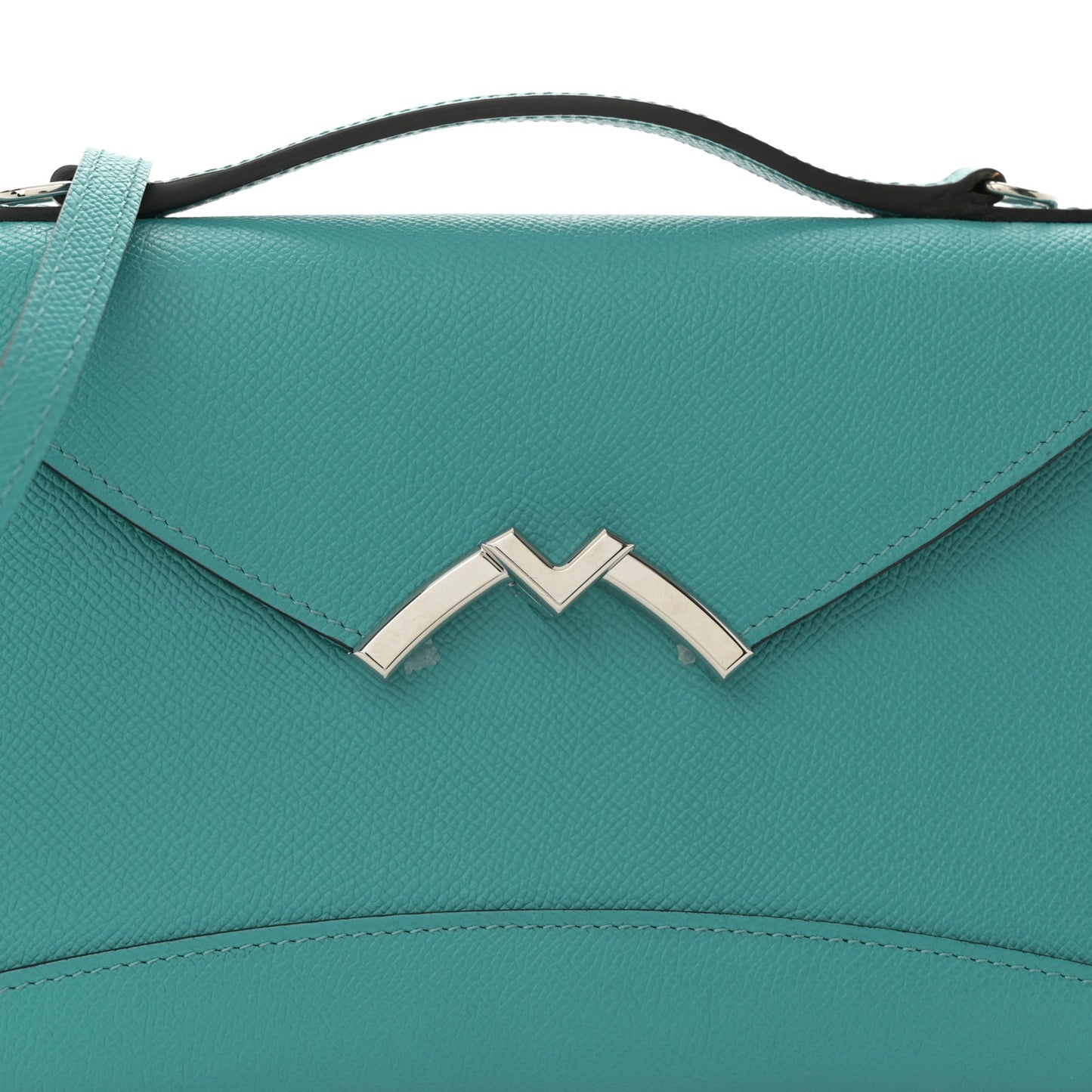Carat Calfskin Gabrielle Clutch Turquoise