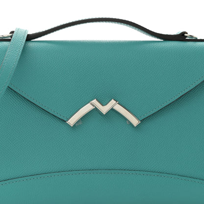 Moynat Carat Calfskin Gabrielle Clutch Turquoise 8 of 10