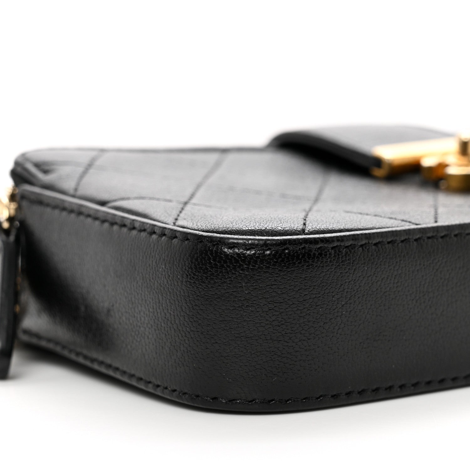 Chanel Goatskin Quilted CC Clutch With Chain Black 10 of 11