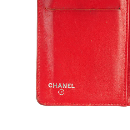Chanel Patent Camellia Embossed Yen Wallet Red 7 of 9